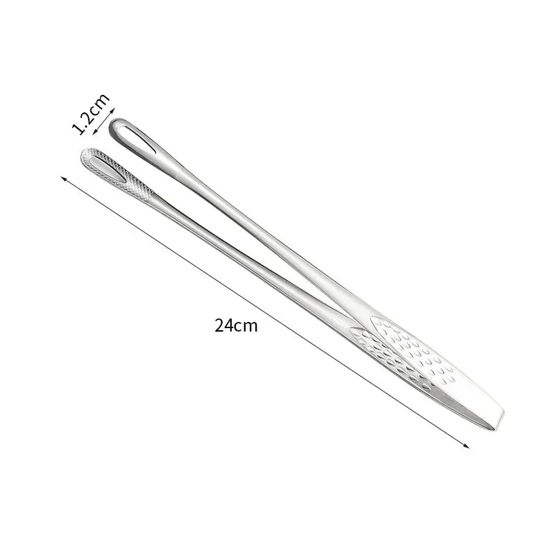 2 in 1 Nylon Grip Flip Tongs – Egg Spatula & Steak Turner Kitchen Tool