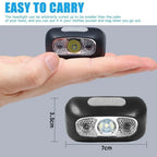 Motion Sensor Rechargeable LED Headlamp Ultra Bright