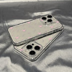 Transparent Floral Case for iPhone 11 12 13 14 15 16 Pro Max