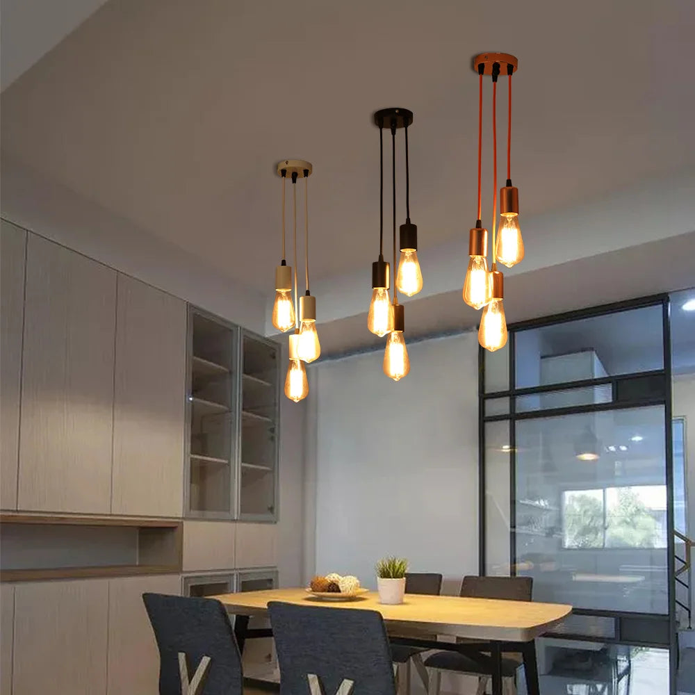 LED Linear Pendant Light E27 for Modern Home & Café Décor