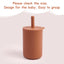 Baby Silicone Straw Cup BPA Free Toddler Water Bottle