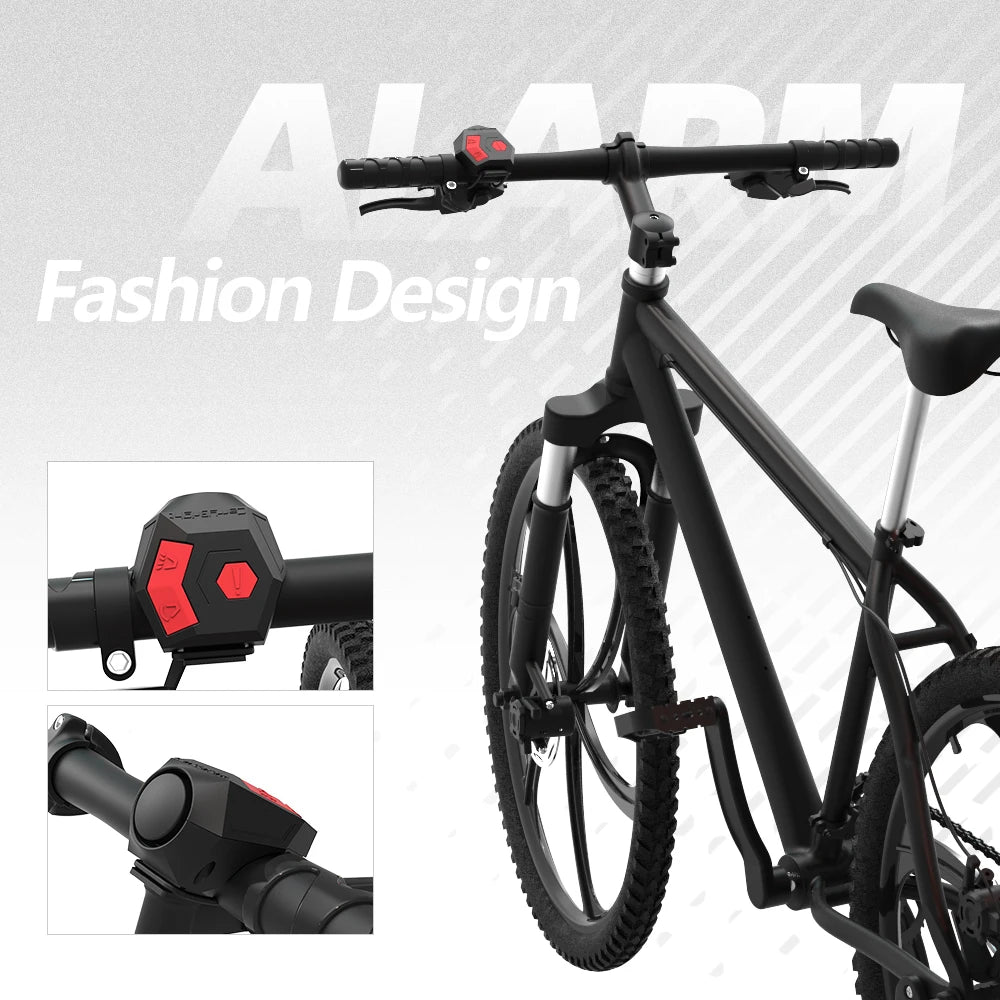 USB Rechargeable Bike Electronic Horn 120dB Loud Alarm Bell