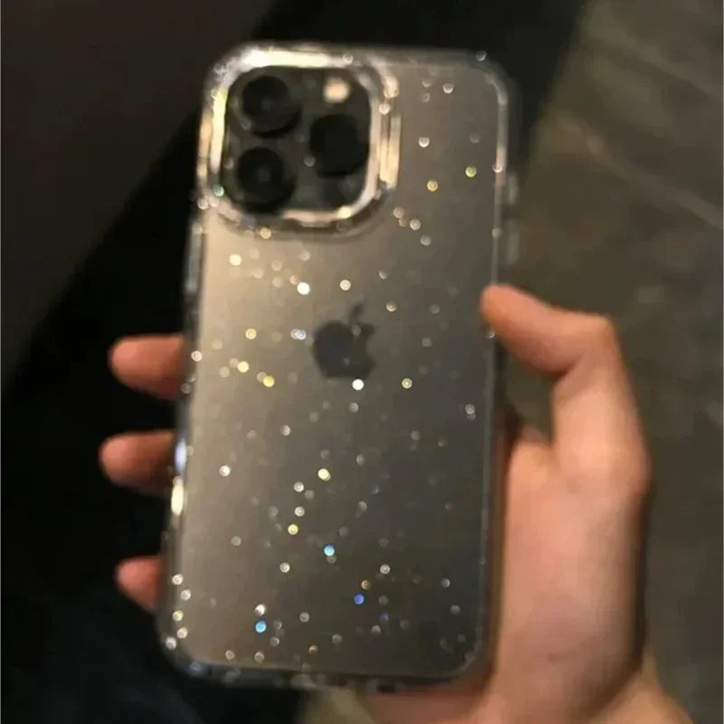 Pink Glitter Bling Clear Case for iPhone 11 12 13 14 15 16 17 Pro Max