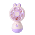 Cute Rabbit Ear Mini Fan UK USB Rechargeable Kids Desk Fan