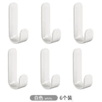 J-Shaped Adhesive Wall Hook No-Drill Coat & Kitchen Hook