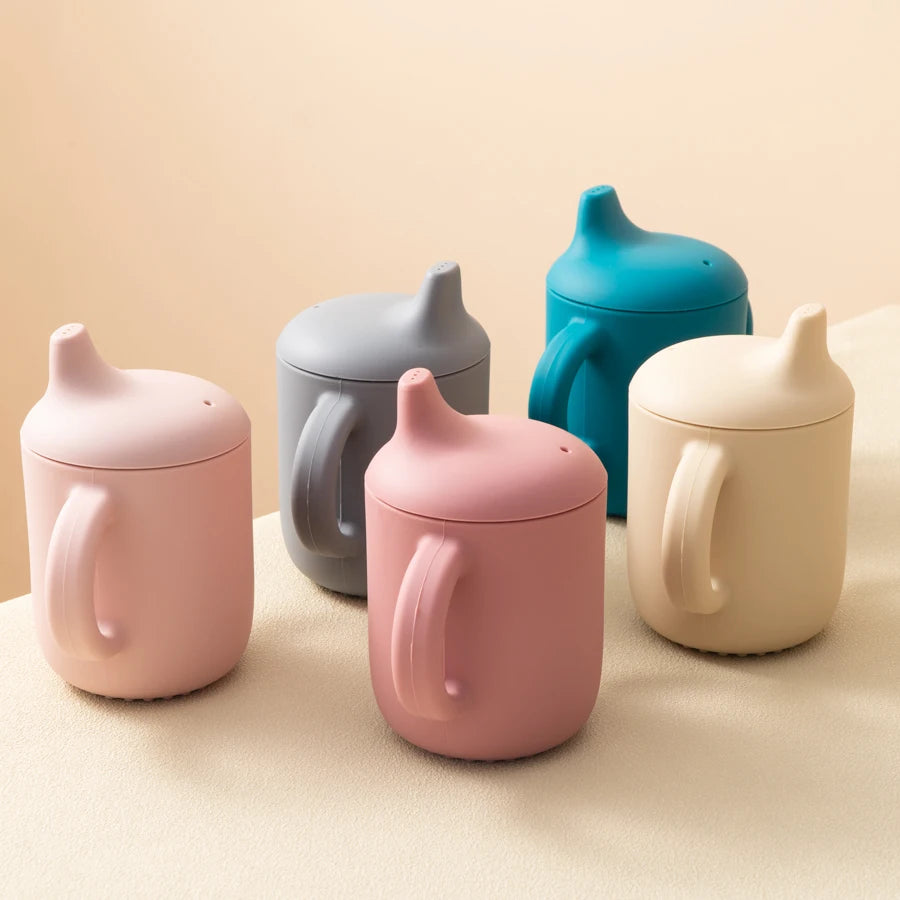 Silicone Baby Feeding Cup Portable Learning Water Cup