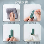 J-Shaped Adhesive Wall Hook No-Drill Coat & Kitchen Hook