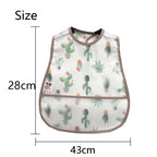 Cartoon EVA Waterproof Baby Bib with Pocket Feeding Apron