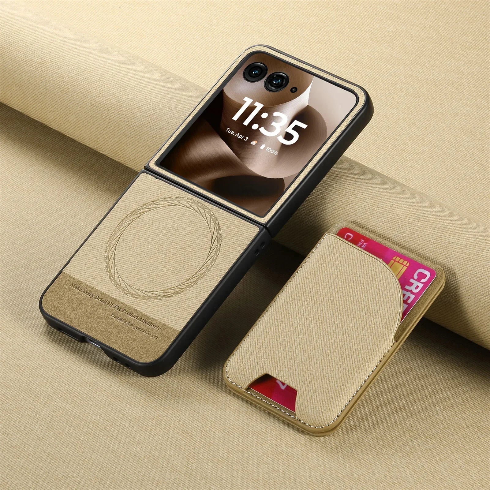 Magnetic Leather Wallet Case for Motorola Razr 60 50 40 Ultra