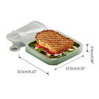 Portable Silicone Sandwich Lunch Box Bento Snack Container with Handle