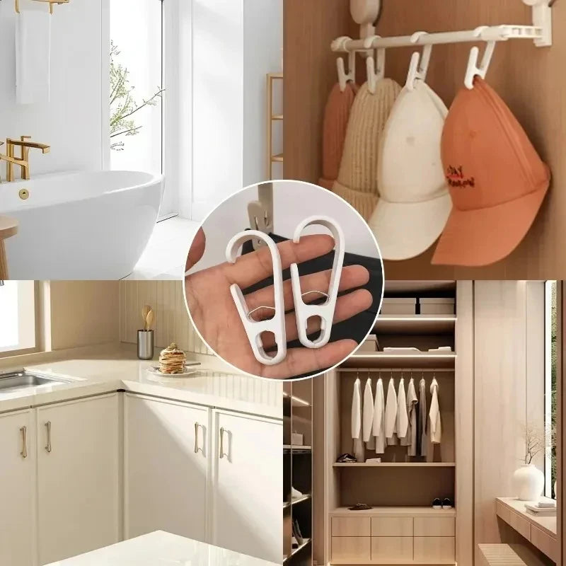 10Pcs Multifunctional Clip Hooks Hanging Storage Clips for Home