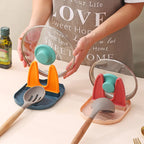 Pan Lid Holder & Spoon Rest Kitchen Organizer