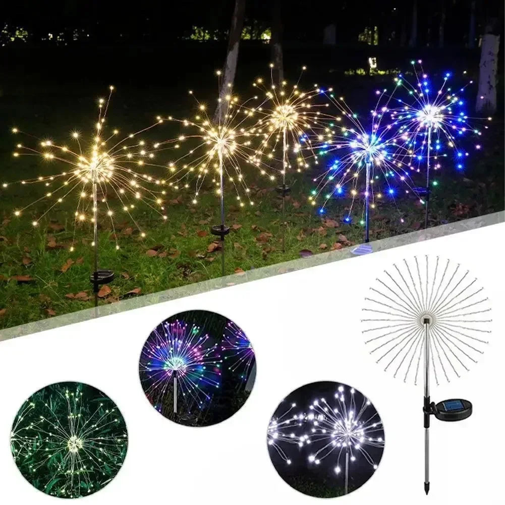 Solar Firework Dandelion Lights for Garden & Lawn Decor