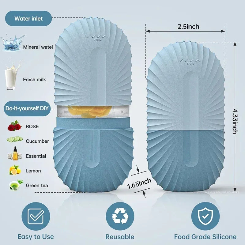 Ice Facial Roller Silicone Cube Eye Puffiness Shrink Pores Massage