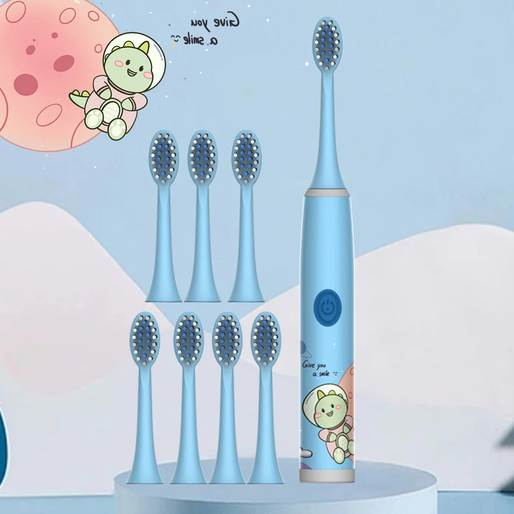Kids Electric Toothbrush Cartoon Space Series Soft Cleaning Brush
