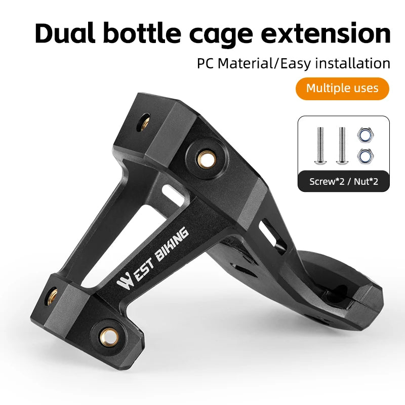Bike Bottle Cage Extension MTB Road Double Water Holder Rack