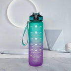 1000ml Motivational Sports Water Bottle with Time Marker