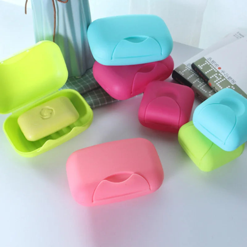 Portable Travel Soap Box – Covered Waterproof Soap Holder for Bathroom & Trips
