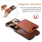 MagSafe Leather Card Holder Case for Motorola Razr 70 60 50 Ultra