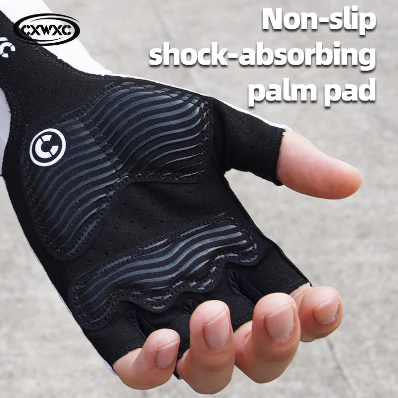Half Finger Cycling Gloves Breathable Anti Slip MTB Wrist Support
