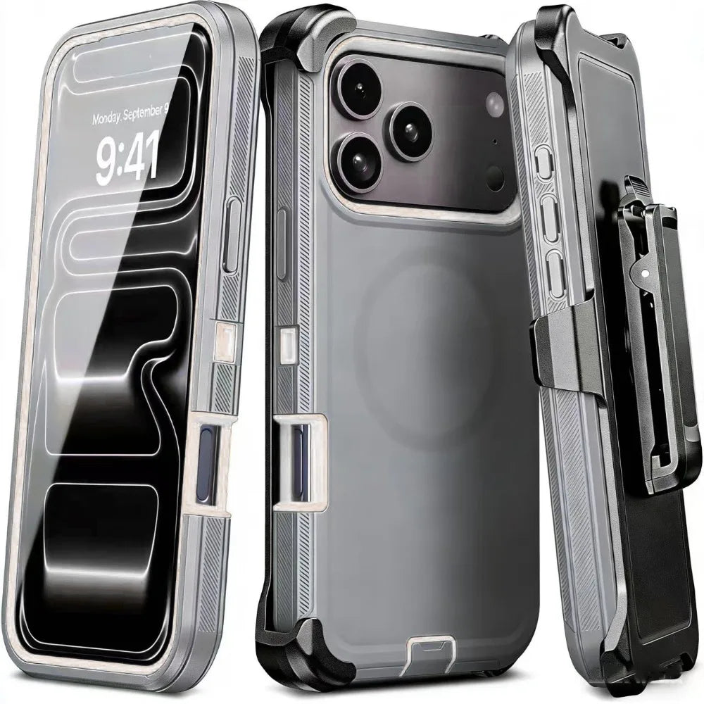 Shockproof iPhone Case – Dual Layer Armour Belt Clip