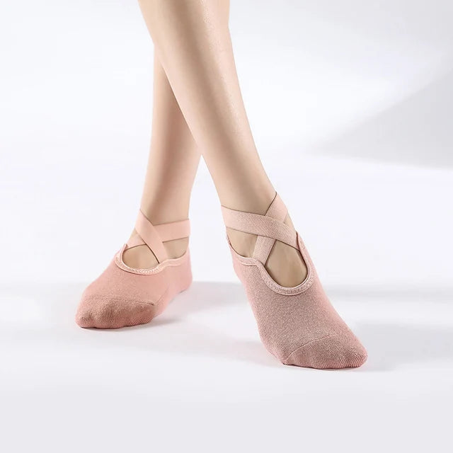 Women Non Slip Yoga Grip Socks Pilates Ballet Dance Cotton Sport