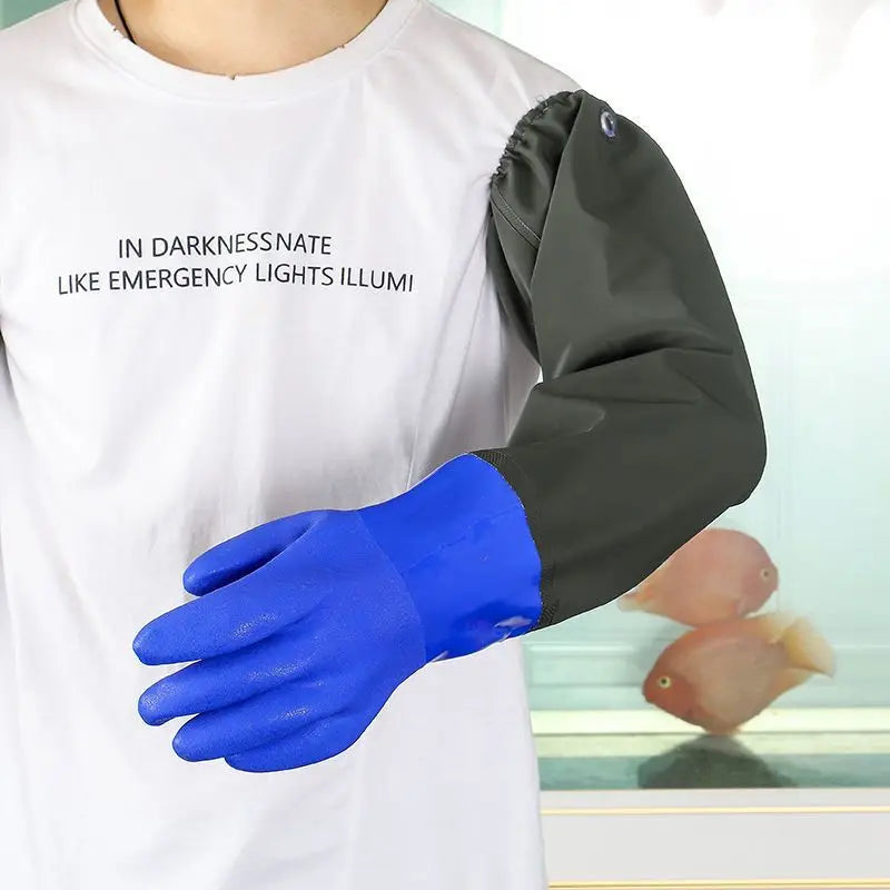 Waterproof Rubber Gloves Oil Proof Long Work Gloves