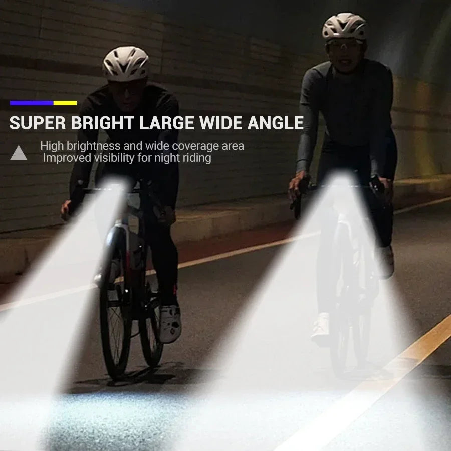 9LED Type-C Rechargeable Bike Flashlight Waterproof Light