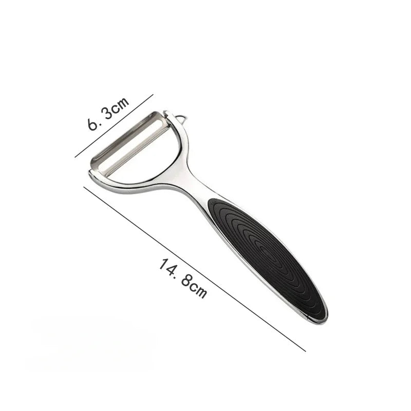 Stainless Steel Vegetable Peeler & Shredder – 2-in-1 Kitchen Grater Tool