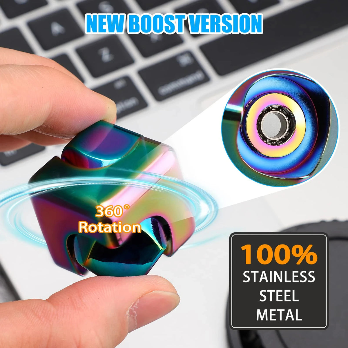 metal fidget spinner cube with detachable 3D gyro puzzle spinner for versatile sensory play