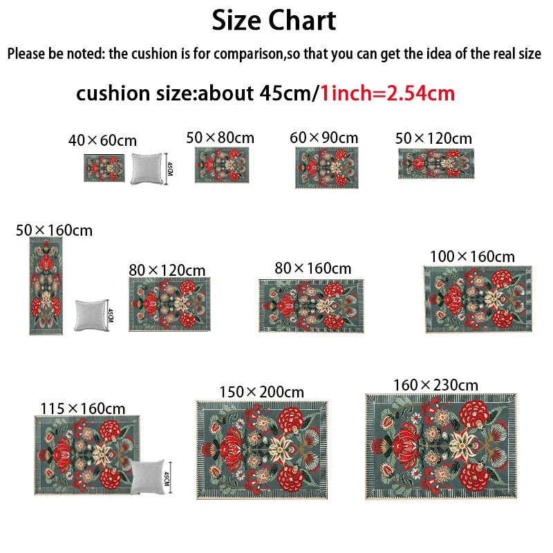 VIKAMA Christmas Tree Floor Mat Set Non-Slip Kitchen & Entrance Rugs