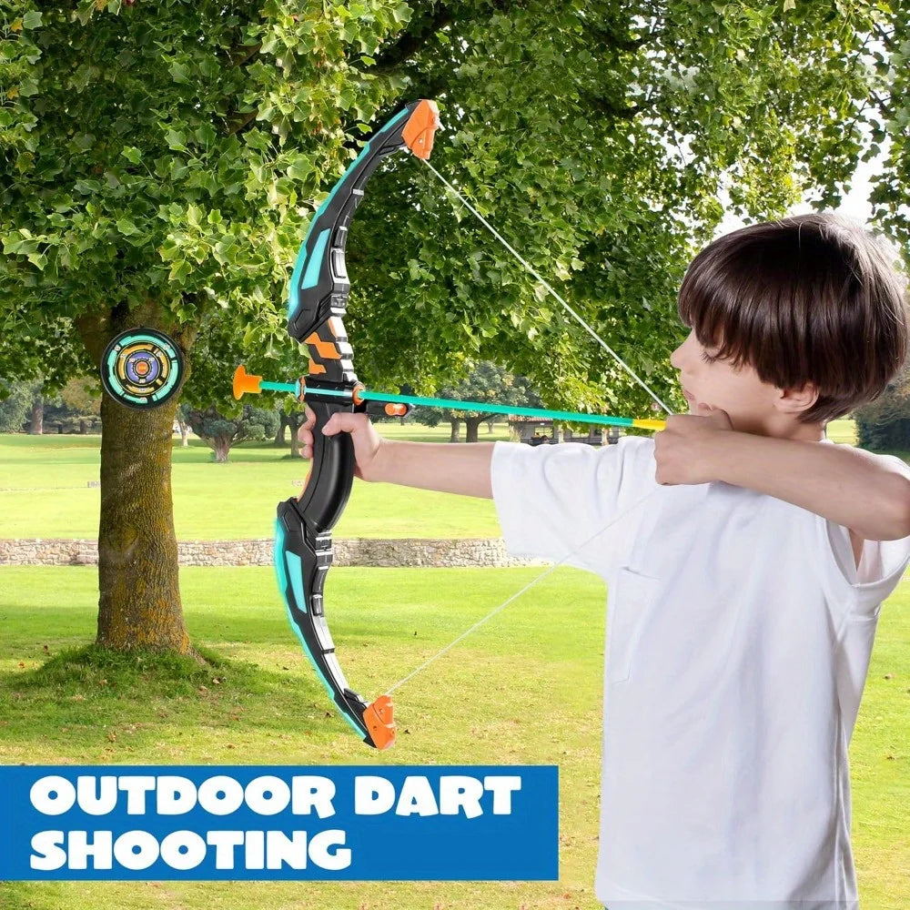 Bow and Arrow Set | LED Archery Set with 9 Suction Cup Arrows