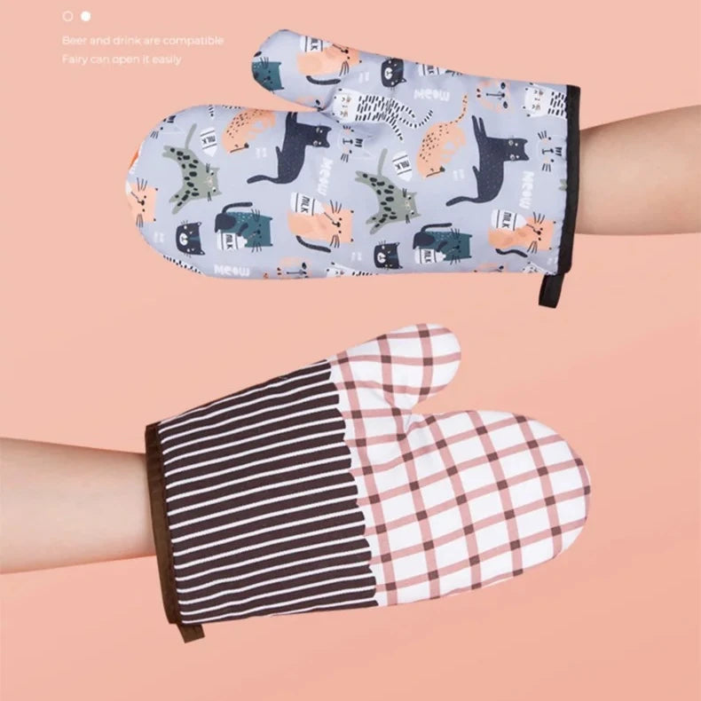 Heat Resistant Oven Mitts – Non-Slip Microwave & Baking Gloves Secondary image