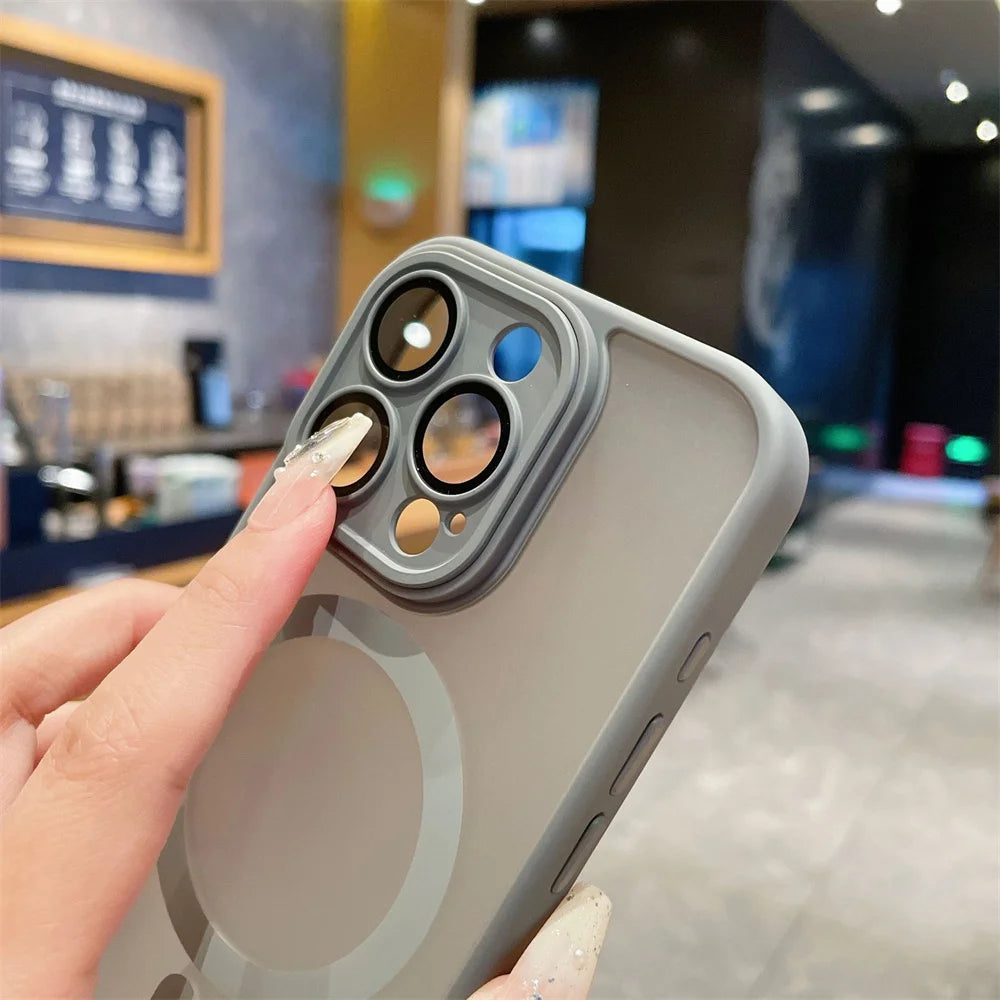 Lens Protection MagSafe Case for iPhone 11 12 13 14 15 16 Pro Max