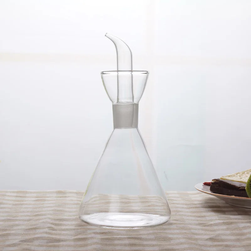 High Borosilicate Glass Oil Pot Leakproof Oil & Vinegar Dispenser Bottle