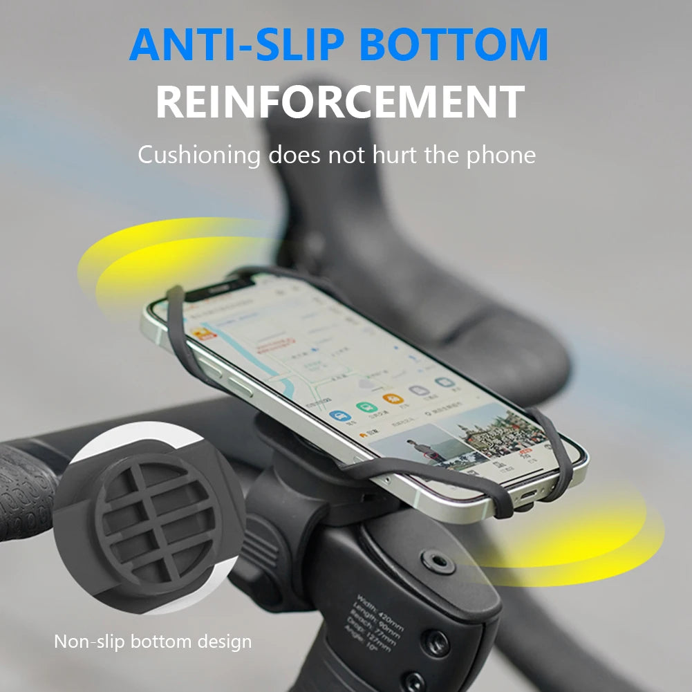 Silicone Bike Computer Mount Non-Slip Handlebar GPS Holder MTB