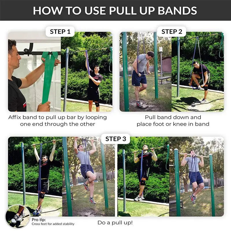 20-230lbs Heavy Duty Resistance Bands for Strength Training Home Gym Workout Set
