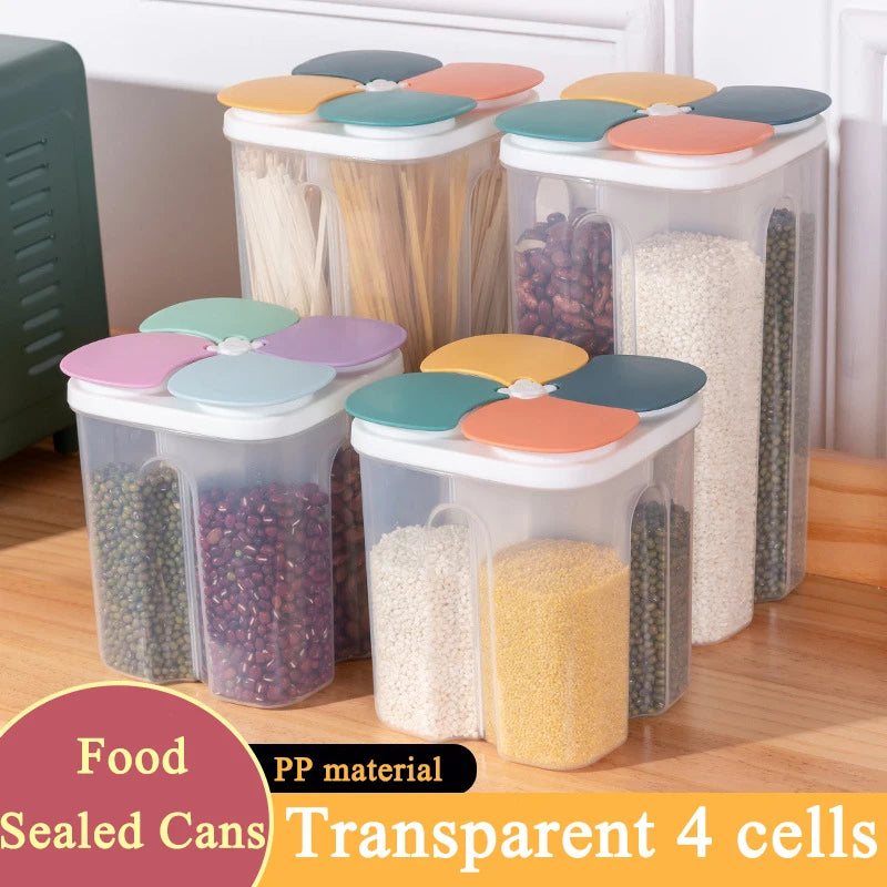 4-Grid Airtight Food Storage Container