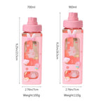 Kawaii Shaker Water Bottle with Straw BPA Free Cup
