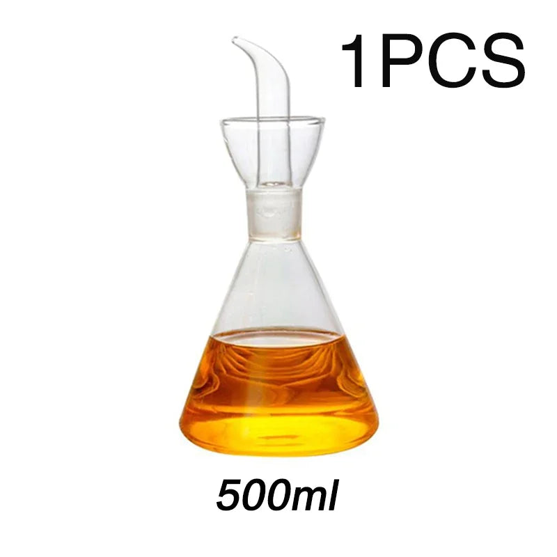 High Borosilicate Glass Oil Pot Leakproof Oil & Vinegar Dispenser Bottle