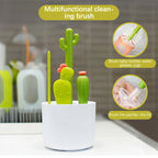 4PCS Baby Bottle Brush Set Cactus Cleaning Kit