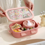 Cartoon Lunch Box 1000/1350ML Sealed Leakproof Bento Food Container
