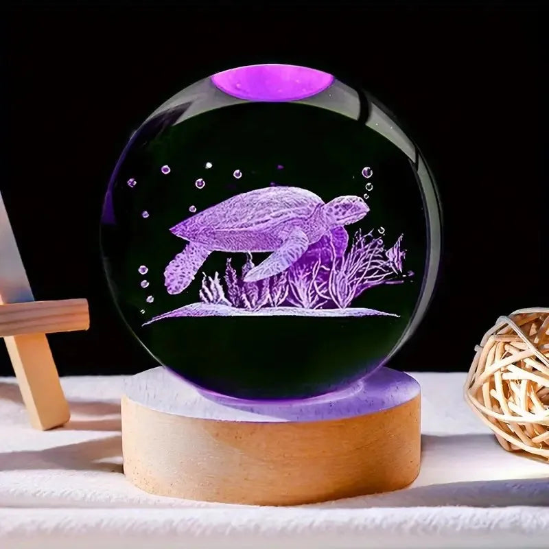 Deep Sea Turtle Crystal Ball Night Light LED Lamp