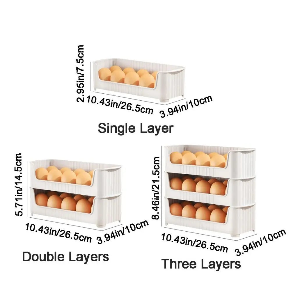 Fridge Door Egg Holder Multi-Layer Storage Rack