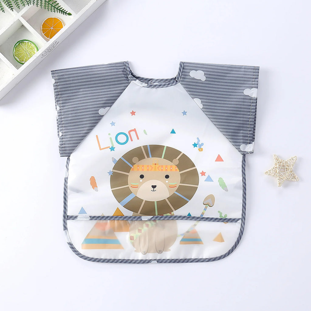 Baby Waterproof Long Sleeve Bib Smock Apron for Toddlers