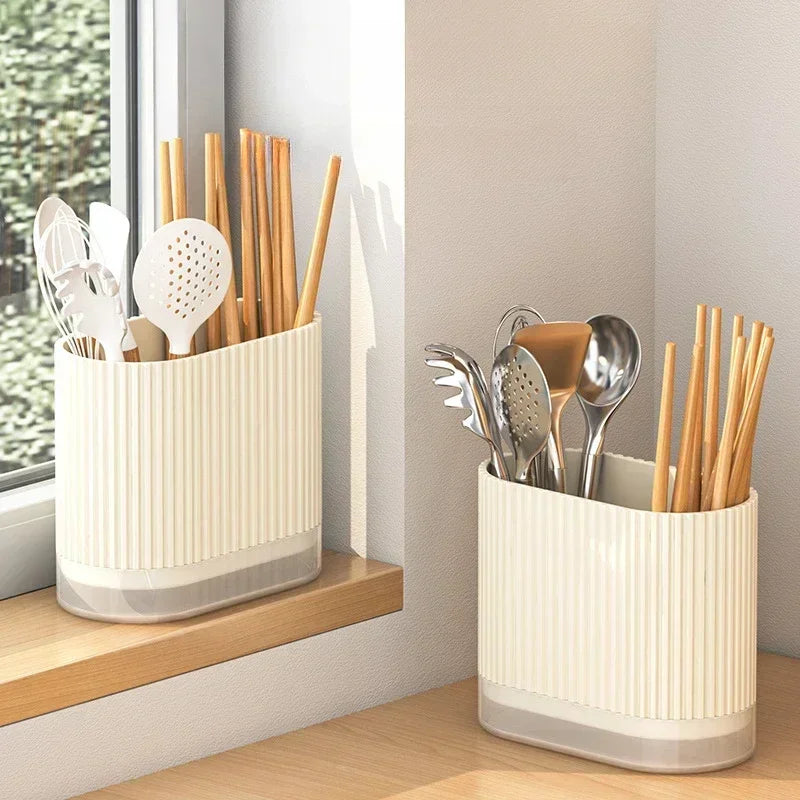 Wall Mounted Chopstick Holder Spoon Storage Rack