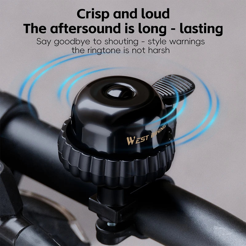 WEST BIKING Mini Thumb Bike Bell Retro Copper Bicycle Handlebar Bell