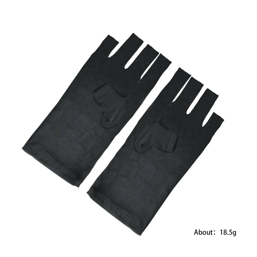 UPF 50+ Nail Art Gloves UV Protection Gloves for Gel Nail Lamp