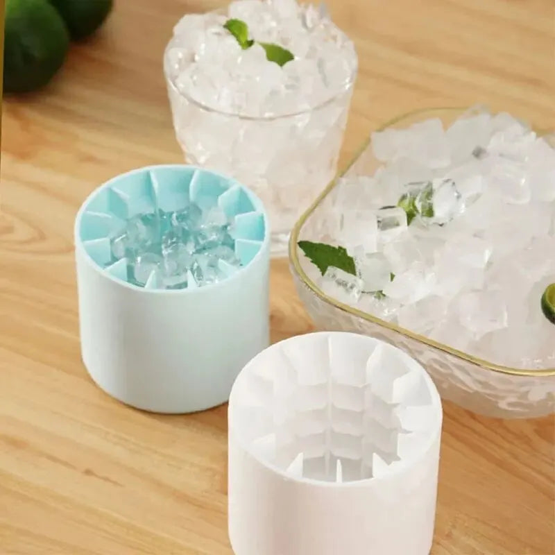Silicone Round Ice Cube Mold DIY Ice Maker Tray for Drinks & Bar Use