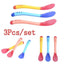 3PCS Temperature Sensing Baby Silicone Spoon Set for Feeding